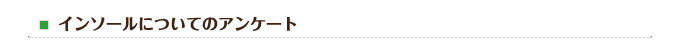 インソールについてのアンケート